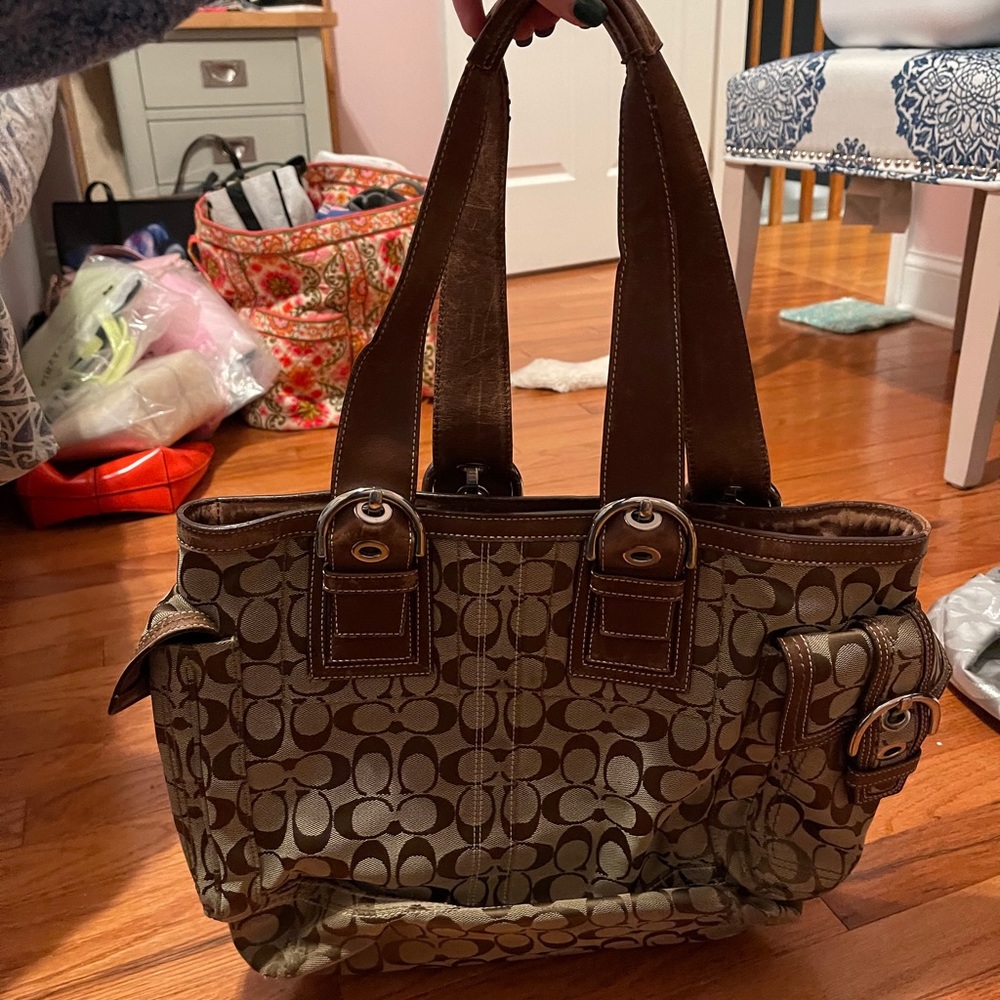 Vintage coach tote bag